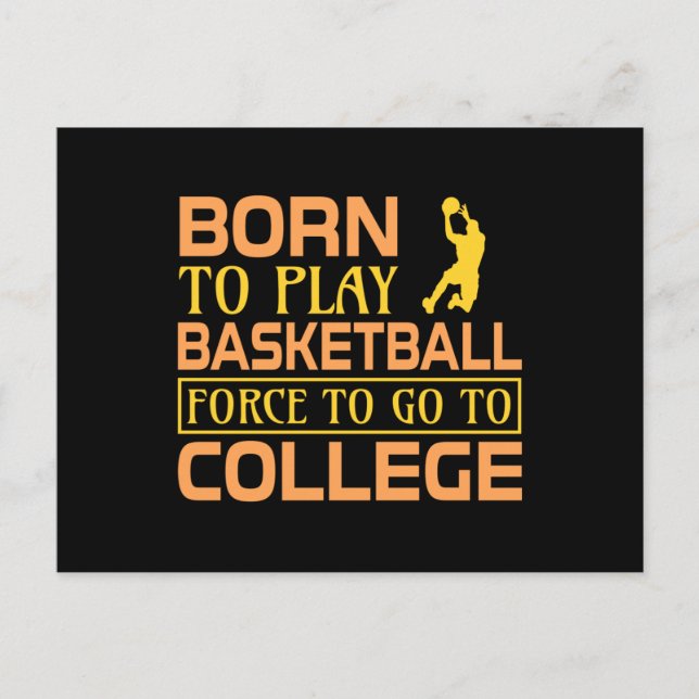 Geboren Basketball spielen Postkarte (Vorderseite)