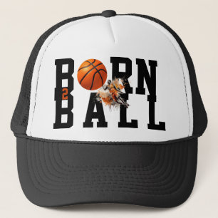 Geboren Basketball spielen Truckerkappe