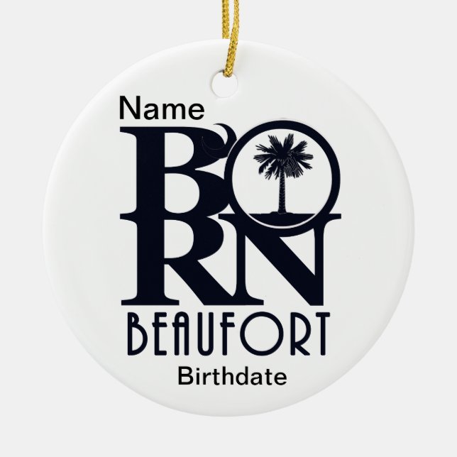GEBOREN Beaufort SC Custom Keramik Ornament (Vorne)