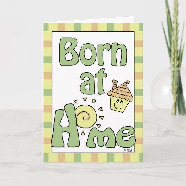 Geboren bei Zuhause Birth Ankündigung (Vorderseite)