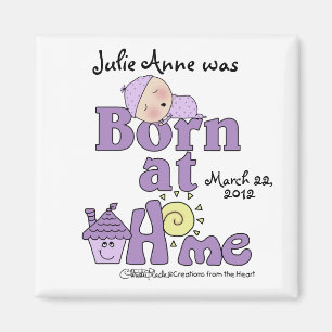Geboren bei Zuhause-Sleeping Baby Girl Magnet