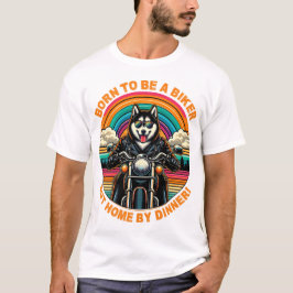 Geboren, Biker zu sein: Husky Rider Adventure T-Shirt