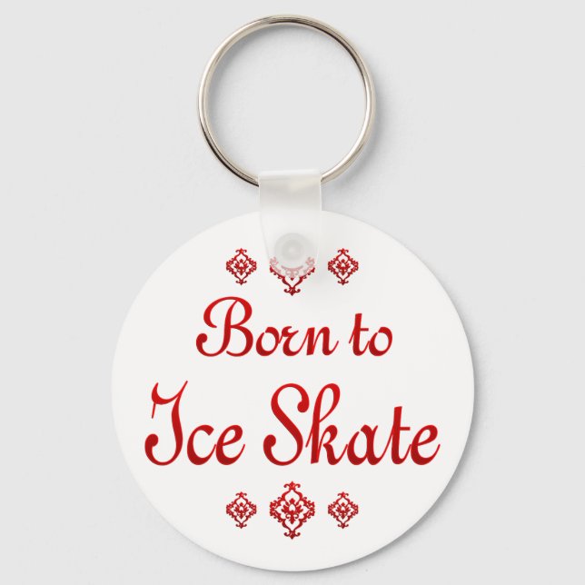 GEBOREN BIS EISSKATE SCHLÜSSELANHÄNGER (Vorderseite)
