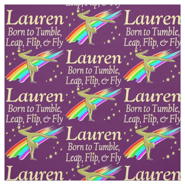 GEBOREN BIS TUMM PERSONALISIERTE GYMNASTIK-FABRIK STOFF (Muster)