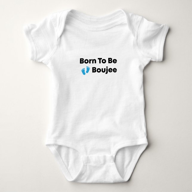 Geboren, Boujee zu sein Kinder Peach Raglan Baby Strampler (Vorderseite)