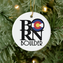 GEBOREN Boulder Colorado Keramik Ornament