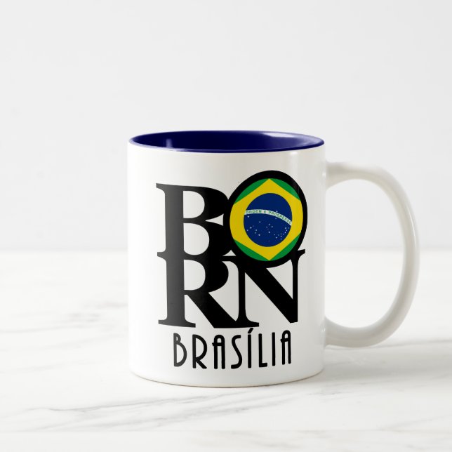 GEBOREN Brasilia 11oz Zweifarbige Tasse (Rechts)