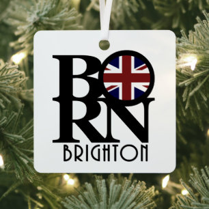 GEBOREN Brighton England Ornament Aus Metall
