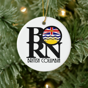 GEBOREN British Columbia Keramik Ornament