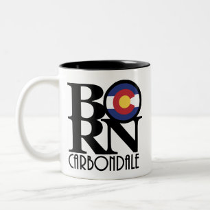 GEBOREN Carbondale Colroado 11oz Zweifarbige Tasse