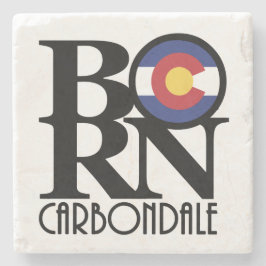 GEBOREN Carbondale Colroado Steinuntersetzer