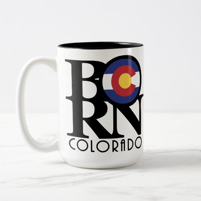 GEBOREN Colorado 15oz Zweifarbige Tasse (Links)