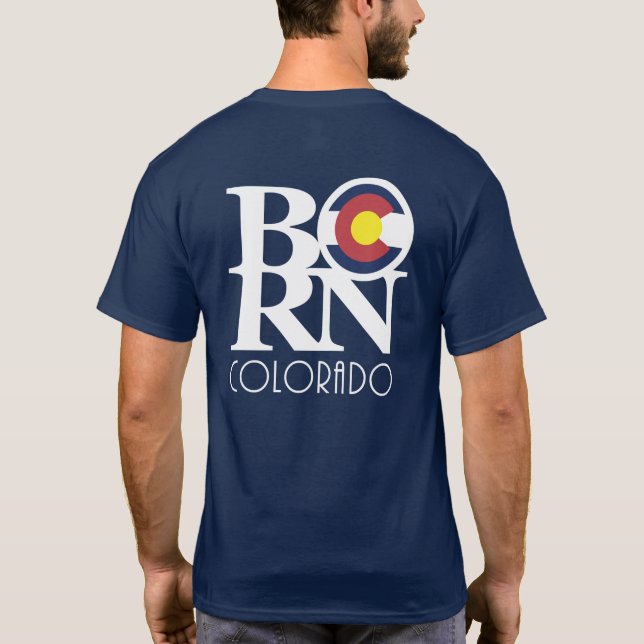 GEBOREN Colorado (Rückseite) T-Shirt (Rückseite)