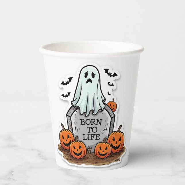 Geboren, das Leben zu sein Pappbecher (Vorderseite)