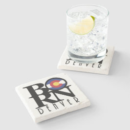 GEBOREN Denver Colorado Steinuntersetzer