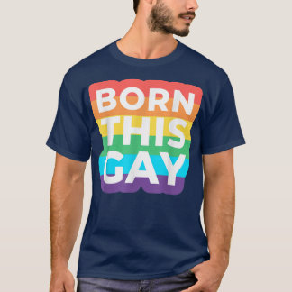 Geboren Diesen Gay Pride Monat Regenbogenflagge LG T-Shirt