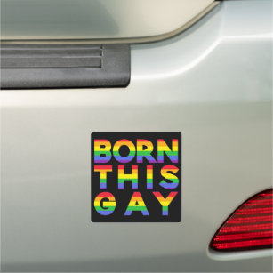 Geboren dieser schwul-helle Regenbogen-Stolz Auto Magnet