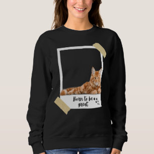 Geboren dieses Niedliche Orange Maine Coon Cat and Sweatshirt