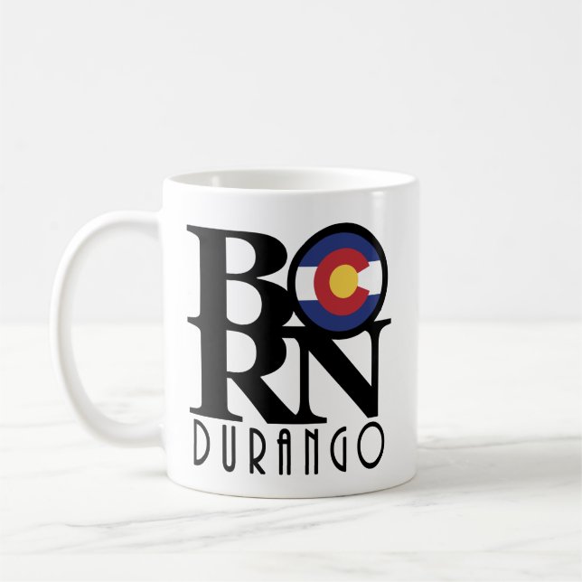 GEBOREN Durango Colorado 11oz Kaffeetasse (Links)