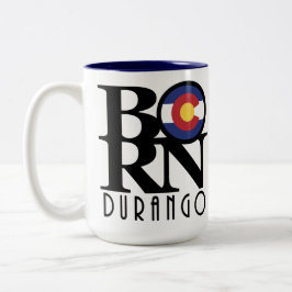 GEBOREN Durango Colorado 15oz Zweifarbige Tasse