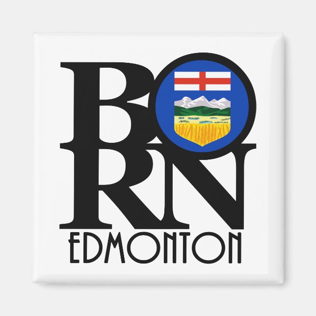 GEBOREN Edmonton Alberta Magnet (Vorne)