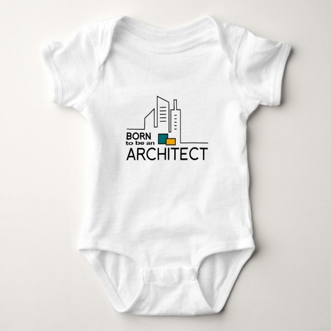 Geboren, ein Architekt zu sein Baby Strampler (Vorderseite)
