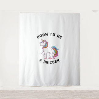 Geboren, ein Einhorn-T - Shirt zu sein_ Vintag Nie Wandteppich