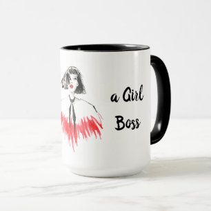 Geboren, ein Girl Boss Red Ringer 15oz zu sein Tasse
