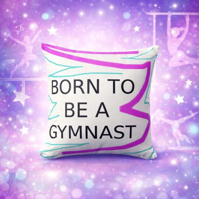 Geboren, ein Gymnastikkissen zu sein Kissen (Born to be a Gymnast? 🤸‍♀️ 100%! pillow is the cutest way to deck out their room. ✨)