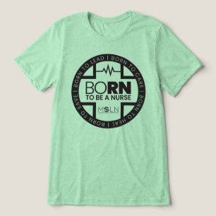 Geboren, ein kursiver Tri-Blend-T - Shirt zu sein
