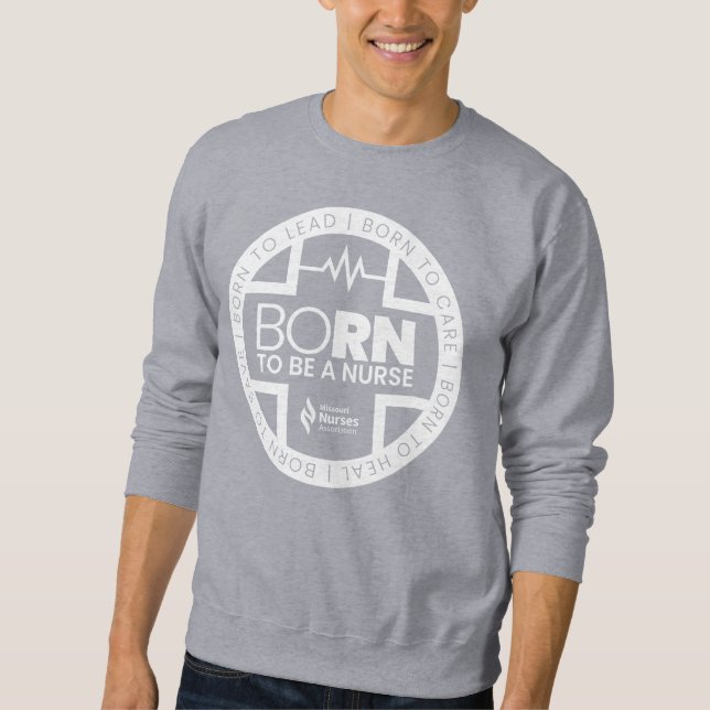 Geboren, ein nurschwarzes, farbiges Sweatshirt zu  (Vorderseite)