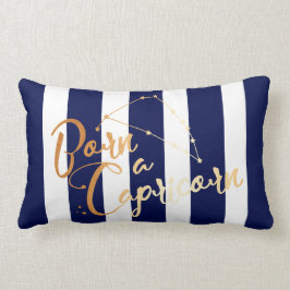 "Geboren ein Steinbock-" Tierkreis-Marine-Streifen Lendenkissen