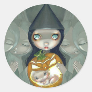 "Geboren eines Kürbiss"-Sticker Runder Aufkleber