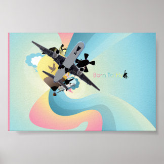 Geboren fliegen poster