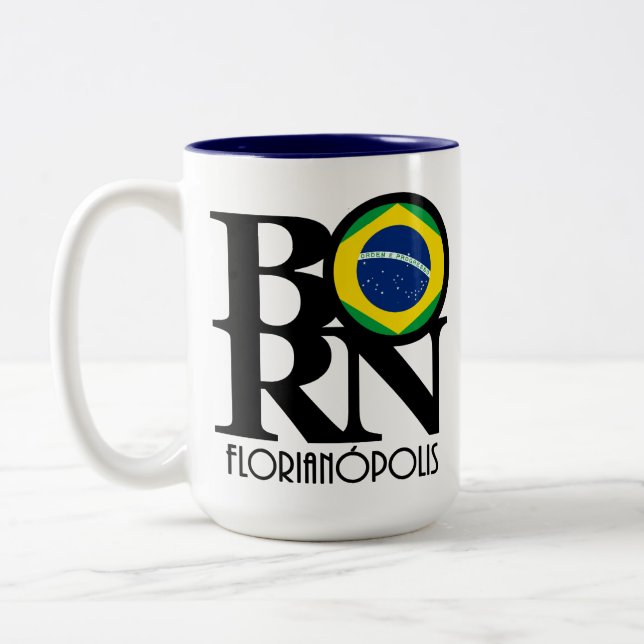 GEBOREN Florianópolis Zweifarbige Tasse (Links)