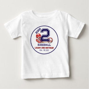 Geboren für Baseball   Sportthema Jungen 2. Geburt Baby T-shirt