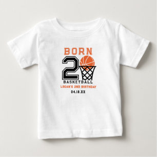 Geboren für Basketball   Sport Boy's 2. Geburtstag Baby T-shirt