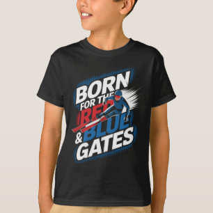 Geboren für das alpine Skifahren an den roten und T-Shirt