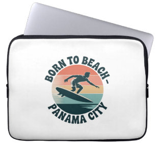Geboren für den Strand Panama City Laptopschutzhülle