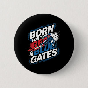 Geboren für die roten und blauen Tore des alpinen Button