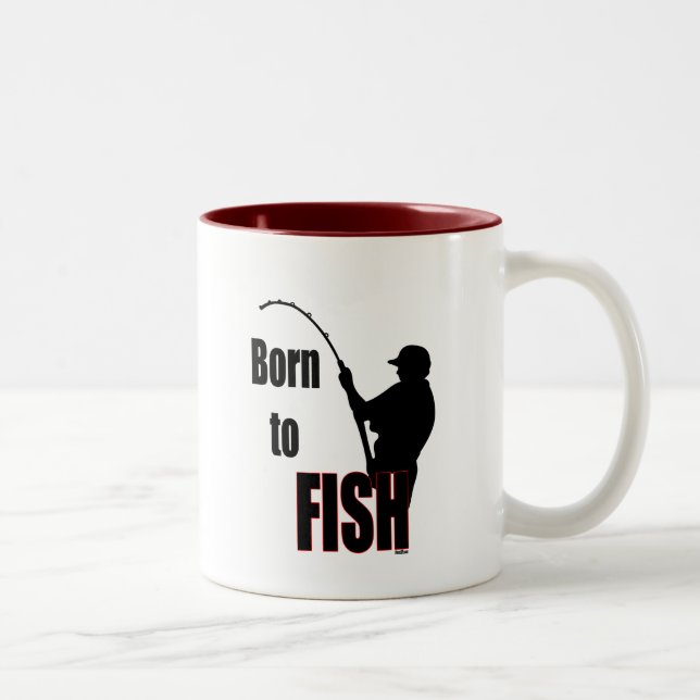 Geboren für Fische Zweifarbige Tasse (Rechts)