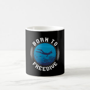 Geboren für Freediving Spearfish Freediver Freediv Kaffeetasse