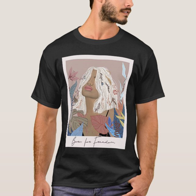 Geboren für Freedom Boho Frauenrechte Feminismus g T-Shirt (Vorderseite)