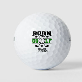 Geboren für Golf Monogram Green Golfball