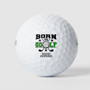 Geboren für Golf Monogram Green Golfball