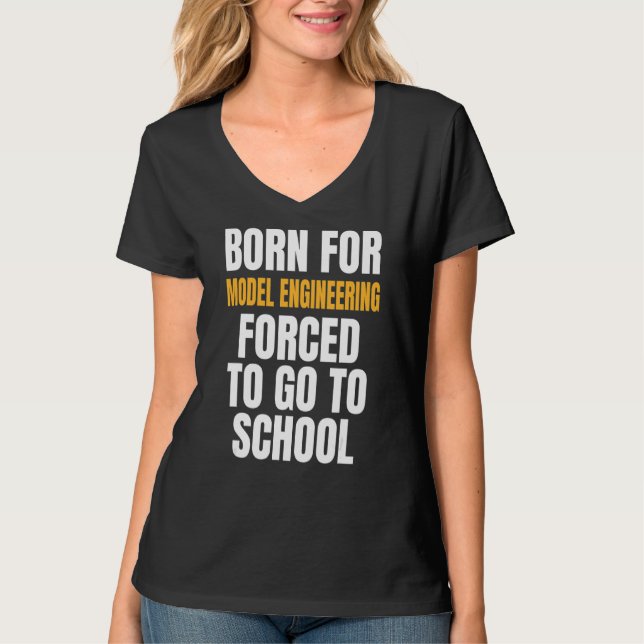 Geboren für Modellbau T-Shirt (Vorderseite)