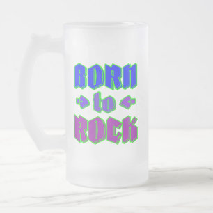 Geboren für Rock, Rockmusik Mattglas Bierglas