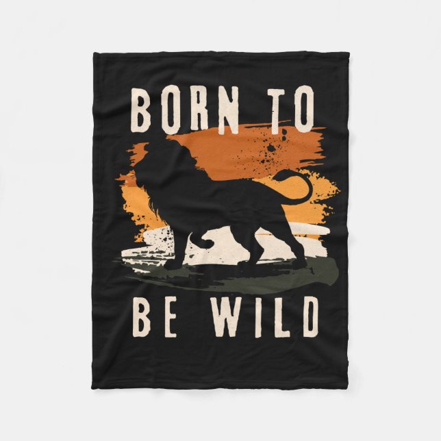 Geboren für Wildtier Fleecedecke (Vorderseite)