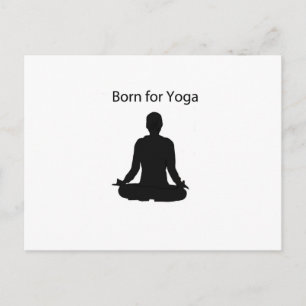 geboren für Yoga Postkarte
