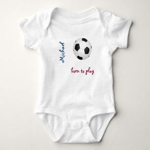 Geboren Fußball spielen Persönliche Bezeichnung Ni Baby Strampler